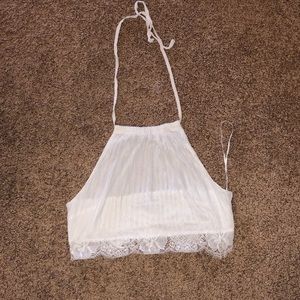 White Halter Top
